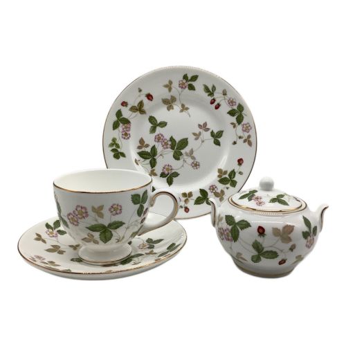 Wedgwood (ウェッジウッド) コーヒーカップ&ソーサー ワイルドストロベリー シュガーポット・プレート1