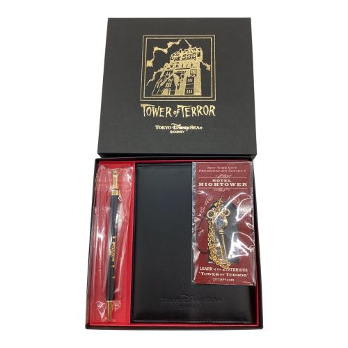 Disney(TOKYO Disney SEA) (ディズニー トーキョーディズニーシー) レザーメモ&ボールペン&ブックマーカー 非売品 TOWER OF TERROR