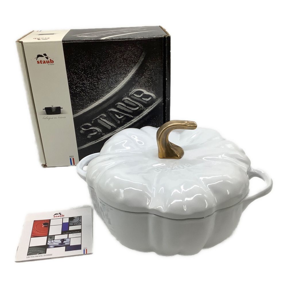 Staub (ストウブ) パンプキンココット SIZE 24cm ホワイト 40508-312｜トレファクONLINE