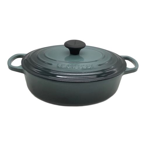 LE CREUSET (ルクルーゼ) 両手鍋 SIZE 27cm グレー キズ有 オーバル