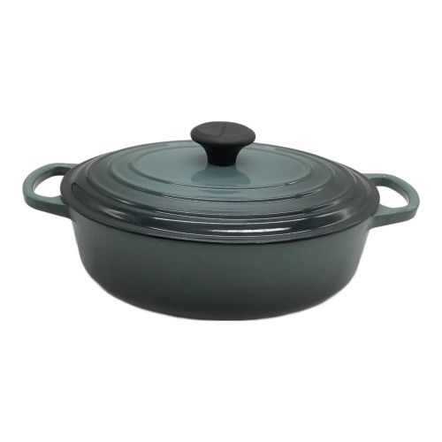 LE CREUSET (ルクルーゼ) 両手鍋 SIZE 27cm グレー キズ有 オーバル