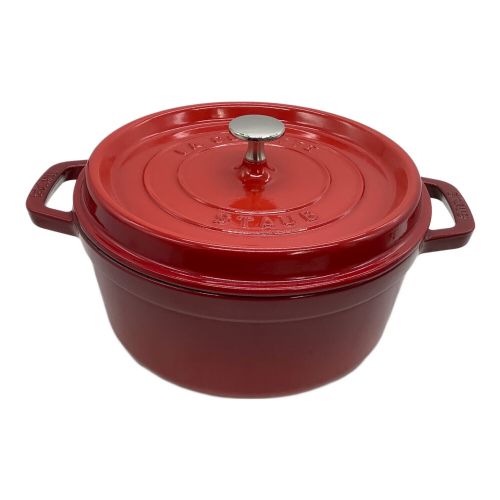 Staub (ストウブ) 両手鍋 レッド 24cm/ピコ・ココット・ラウンド