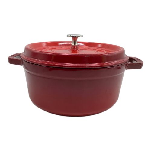 Staub (ストウブ) 両手鍋 レッド 24cm/ピコ・ココット・ラウンド