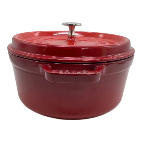 Staub (ストウブ) 両手鍋 レッド 24cm/ピコ・ココット・ラウンド