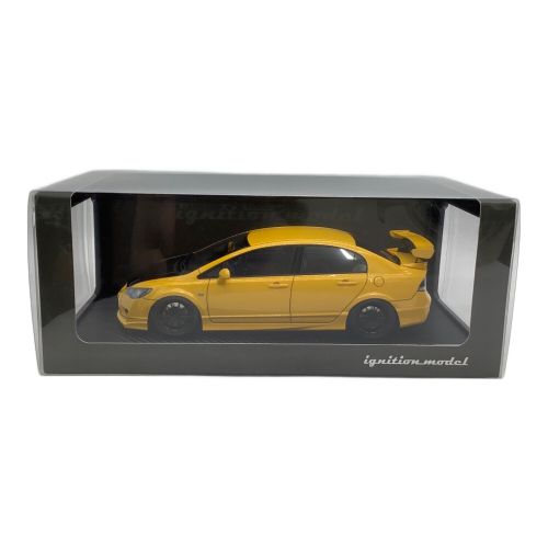 ignition model (イグニッションモデル) 1/18 Honda CIVIC シビック (FD2) TYPE R イエロー 未使用品