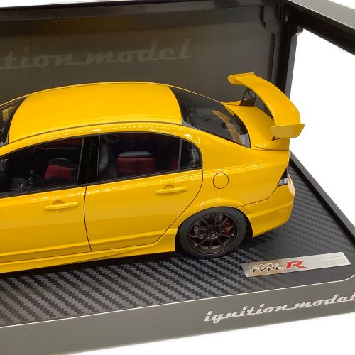 ignition model (イグニッションモデル) 1/18 Honda CIVIC シビック (FD2) TYPE R イエロー 未使用品