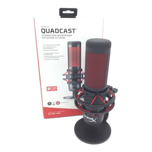 HyperX (ハイパーエックス) QuadCast USBコンデンサーゲーミングマイク スタンドアロンマイク HX-MICQC-BK -