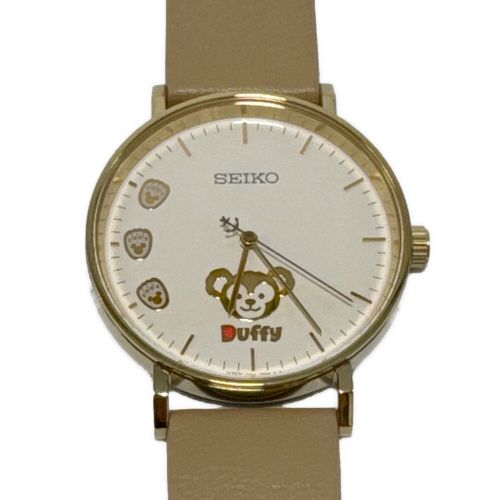 SEIKO×Disney (セイコー×ディズニー) プレシャス・ジャーニー・ウォッチ ベージュ ダッフィー＆フレンズ/ダッフィー登場15周年記念 レザー ※電池切れ