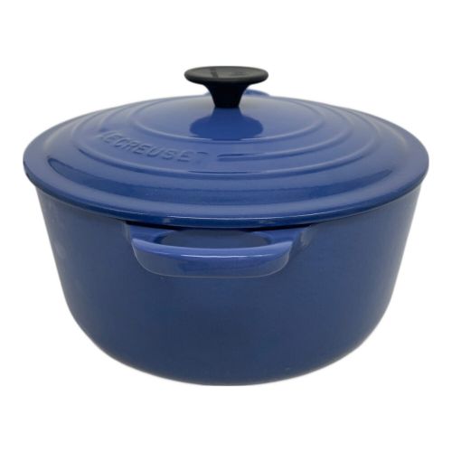 LE CREUSET (ルクルーゼ) ココットロンド SIZE 24cm コバルトブルー ポットホルダー付き 08259