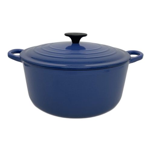 LE CREUSET (ルクルーゼ) ココットロンド SIZE 24cm コバルトブルー ポットホルダー付き 08259