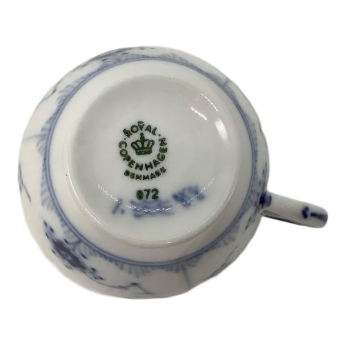 ROYAL COPENHAGEN (ロイヤル・コペンハーゲン) カップ&ソーサー 180ml ブルーフルーテッド・ハーフレース 未使用品