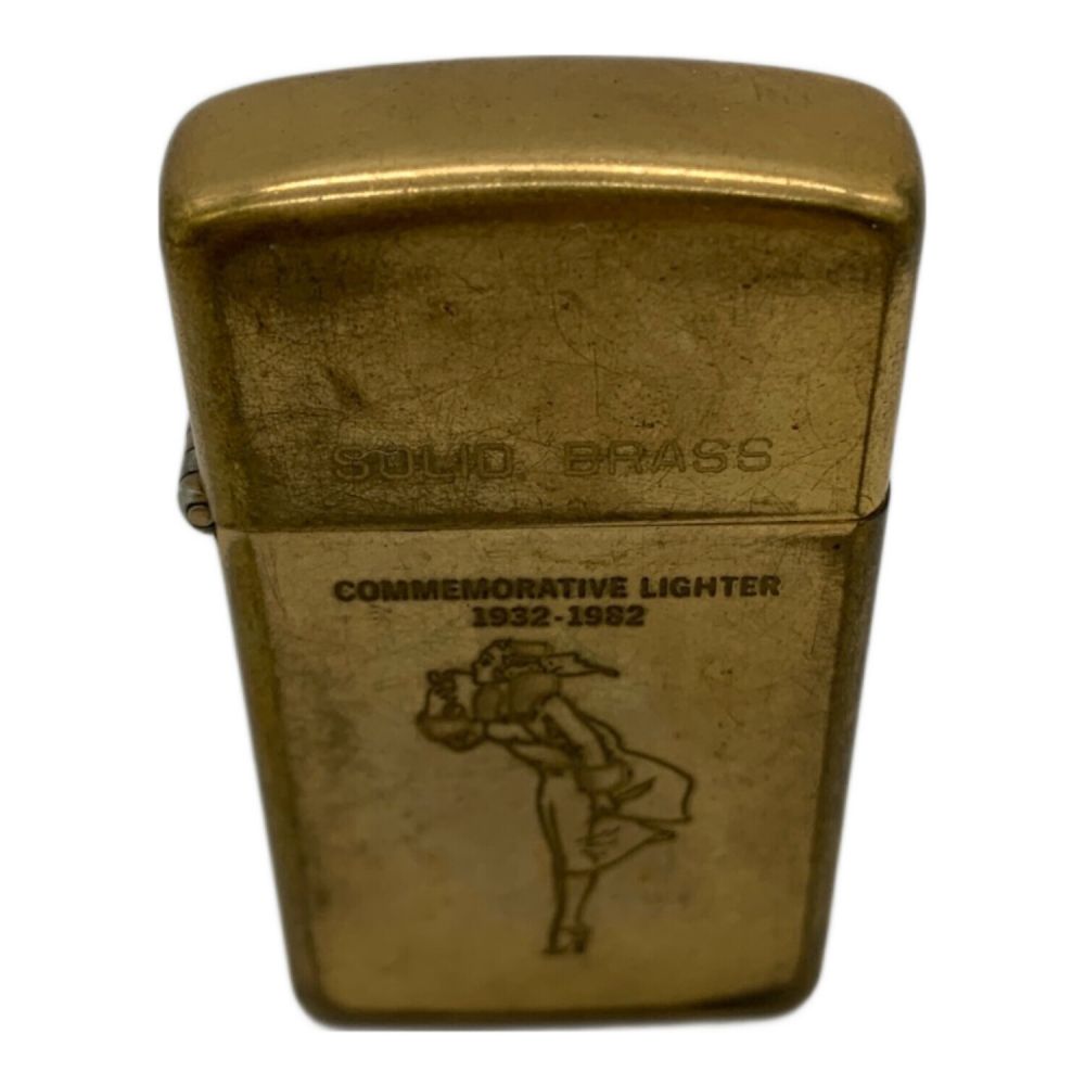 ZIPPO (ジッポ) スリムオイルライター SOLID BRASS ゴールド 1985年製｜トレファクONLINE