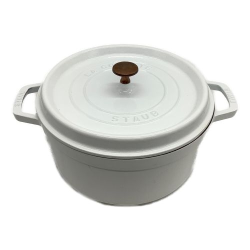 Staub (ストウブ) ココット ラウンド 26cm ホワイト