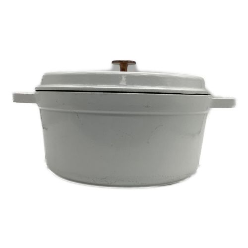 Staub (ストウブ) ココット ラウンド 26cm ホワイト