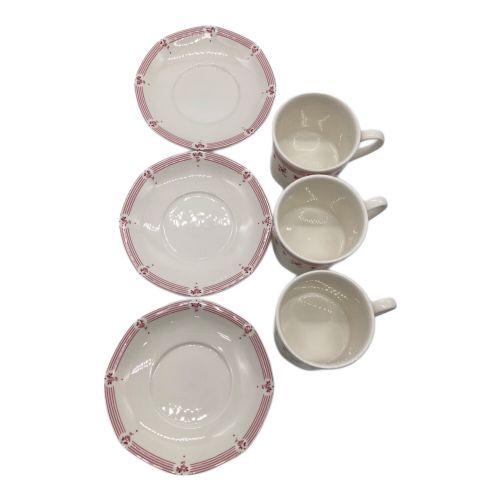 ROYAL DOULTON (ロイヤルドルトン) カップ&ソーサー キャリコレッド 6Pセット