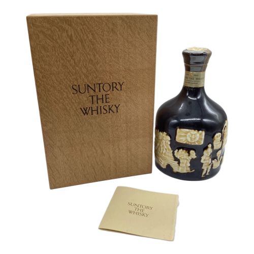 サントリー ジャパニーズウィスキー SUNTORY THE WHISKY 1,392g @ 750ml 木箱・冊子付 陶器ボトル 有田焼 青キャップ 未開封