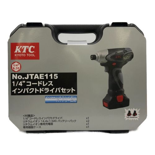 KTC (京都機械工具) 1/4 インパクトドライバセット JAE101 動作確認済み 純正バッテリー 004025