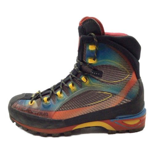 LA SPORTIVA (スポルティバ) トレッキングシューズ メンズ 約25.5cm EU40 レッド×ブルー ハイカット(ハードソール) トランゴキューブ GTX