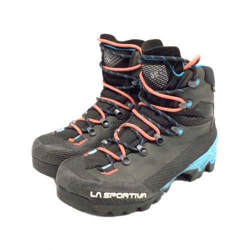 LA SPORTIVA (スポルティバ) トレッキングシューズ レディース 24..3cm/EU38 ブラック×ブルー ハイカット(ハードソール) GORE-TEX エクイリビウム LT GTX WM 21Z