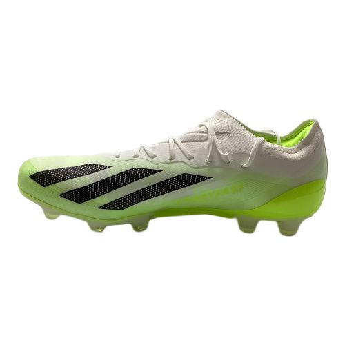 adidas (アディダス) サッカースパイク メンズ SIZE 27.5cm ホワイトx黄緑 エックス クレイジーファスト.1 2023年モデル IE4205