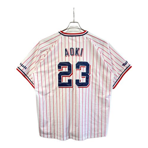 東京ヤクルトスワローズ (トウキョウヤクルトスワローズ) 応援グッズ SIZE XL ホワイト×レッド 青木 宣親【23】 ユニフォーム 2017年ホームユニフォーム レプリカ